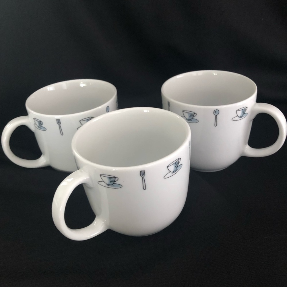 3 Crate&Barrel Coffee Shop Series Mugs Kathleen Wills - Mugs & Utensils Design - Picture 10 of 13